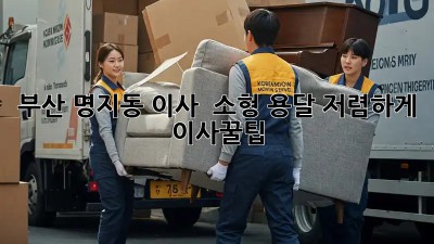 부산 명지동 이사 🚚 소형 용달 저렴하게! #이사꿀팁